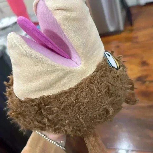 Cuddle up pets brown bear puppet fleece toddler blanket toy - Picture 6 of 7